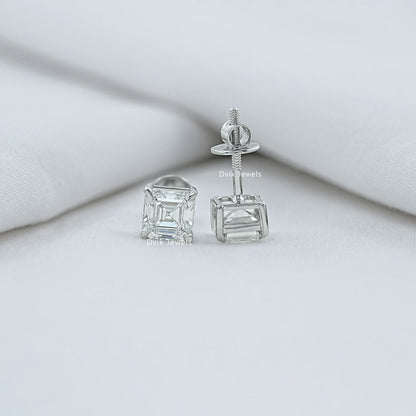 Asscher  Lab Grown Diamond Stud Earring