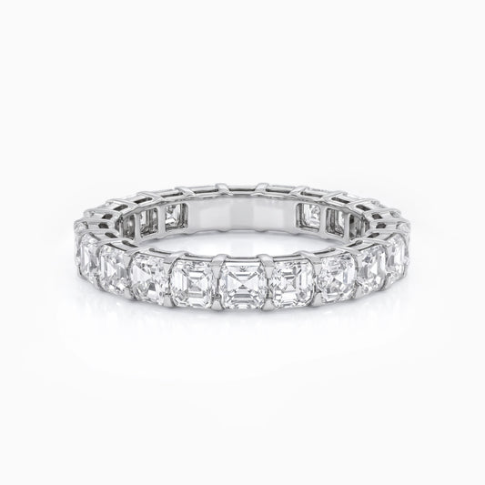 Asscher Cut Diamond Full Eternity Wedding Band Band