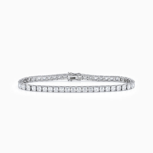 Asscher Cut Lab Diamond Tennis Bracelet Bracelet