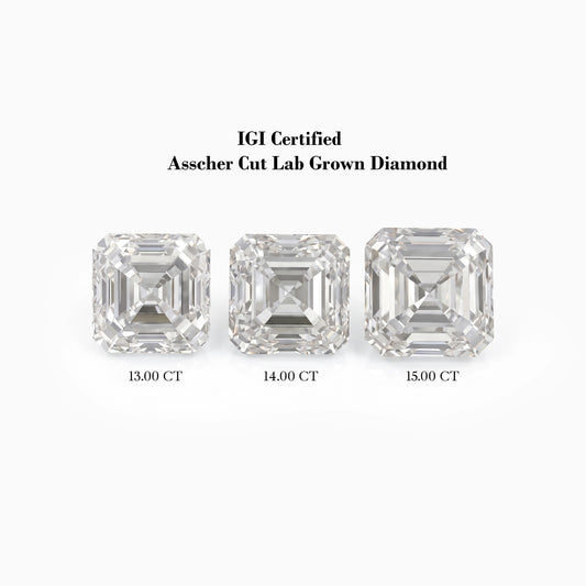 Asscher Cut Lab Grown IGI Certified Loose Diamond
