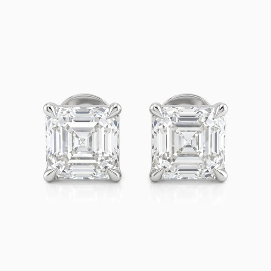 Asscher  Lab Grown Diamond Stud Earring