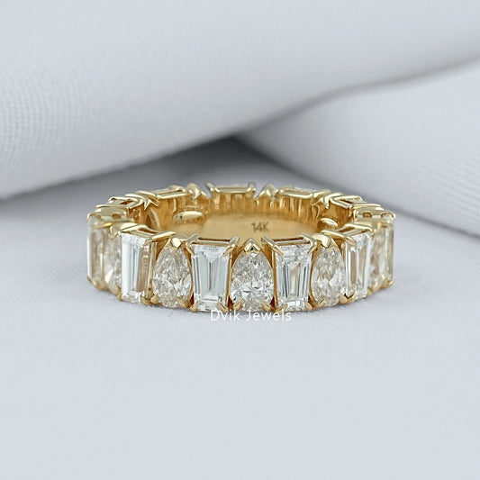 Pear And Tapered Baguette Diamond Eternity Band