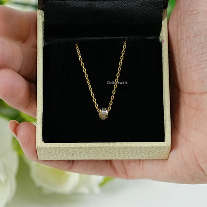 Baguette Cut Lab Diamond Barrel Pendant