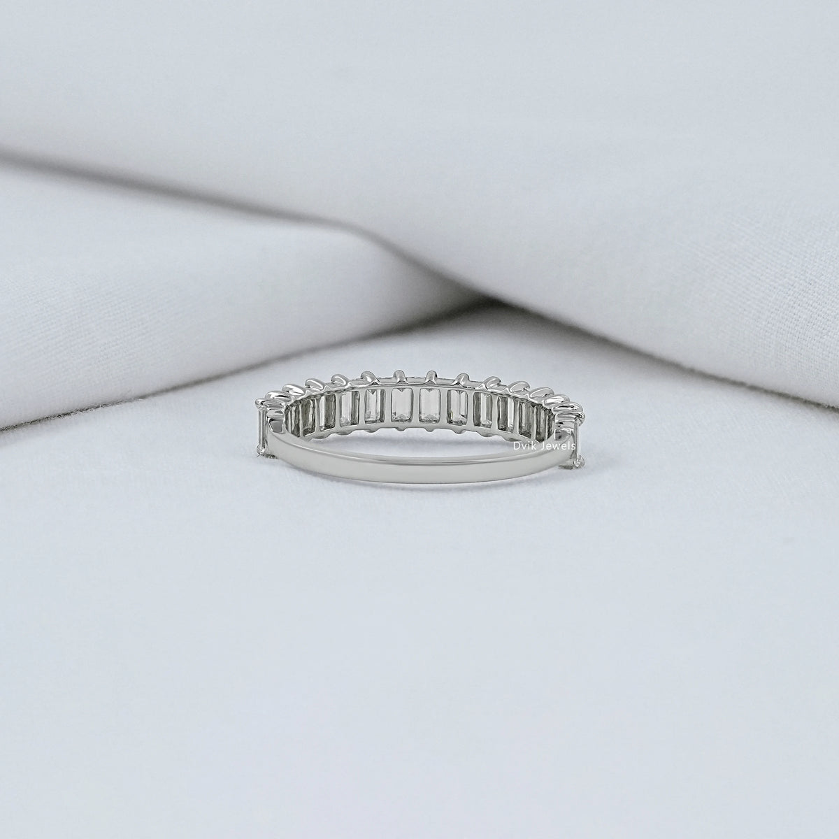 Baguette Cut Diamond Half Eternity Band