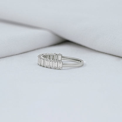 Baguette Cut Diamond Half Eternity Band