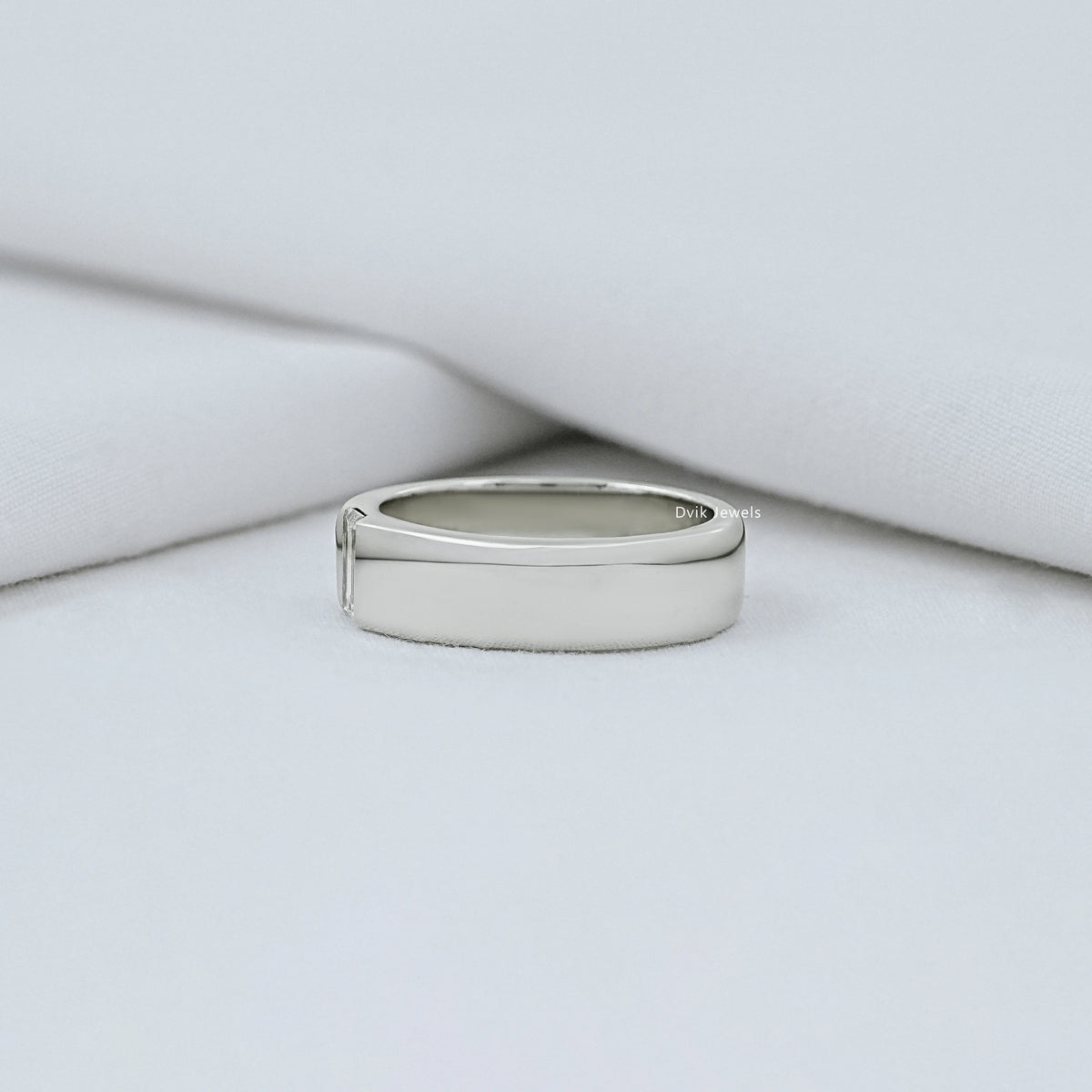 Baguette Cut Lab Diamond Men's Band