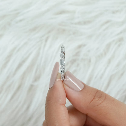 East-West Baguette And Marquise Diamond Band