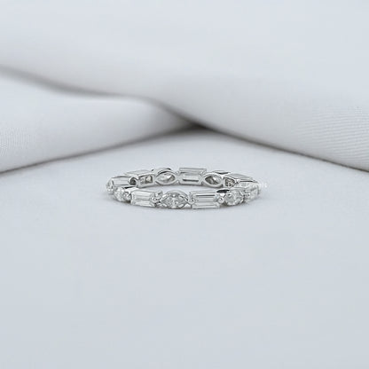 East-West Baguette And Marquise Diamond Band
