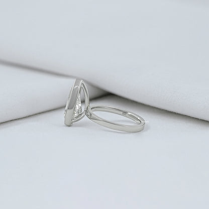 Bezel Pear Cut Solitaire Engagement Ring
