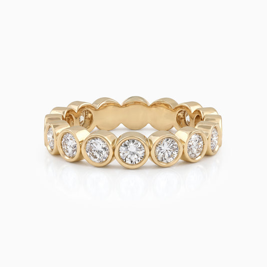 Bezel Set Round Cut Lab Diamond Eternity Band Band