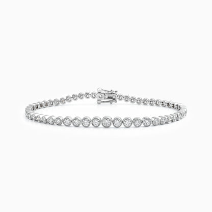 Bezel Set Round Lab Diamond Graduated Tennis Bracelet Bracelet