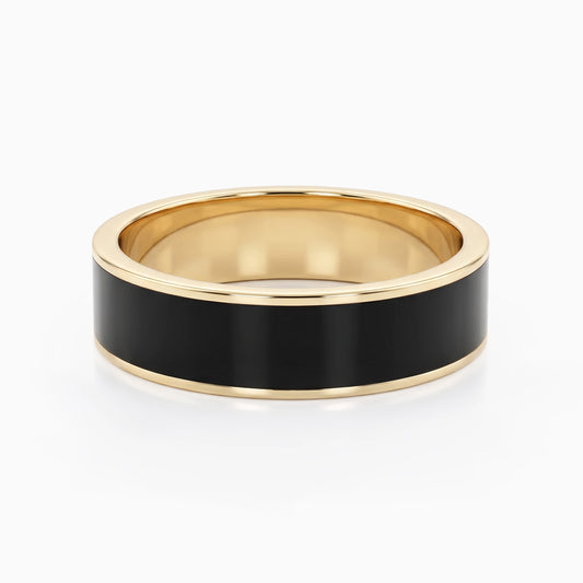 Black Enamel Men's Band Band