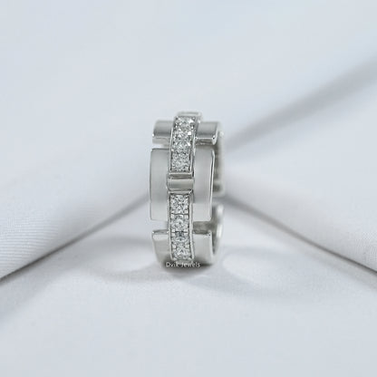 Modern Channel Set Lab Diamond Band Ring