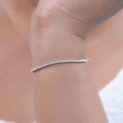 Lab Grown Round Diamond Tennis Bracelet