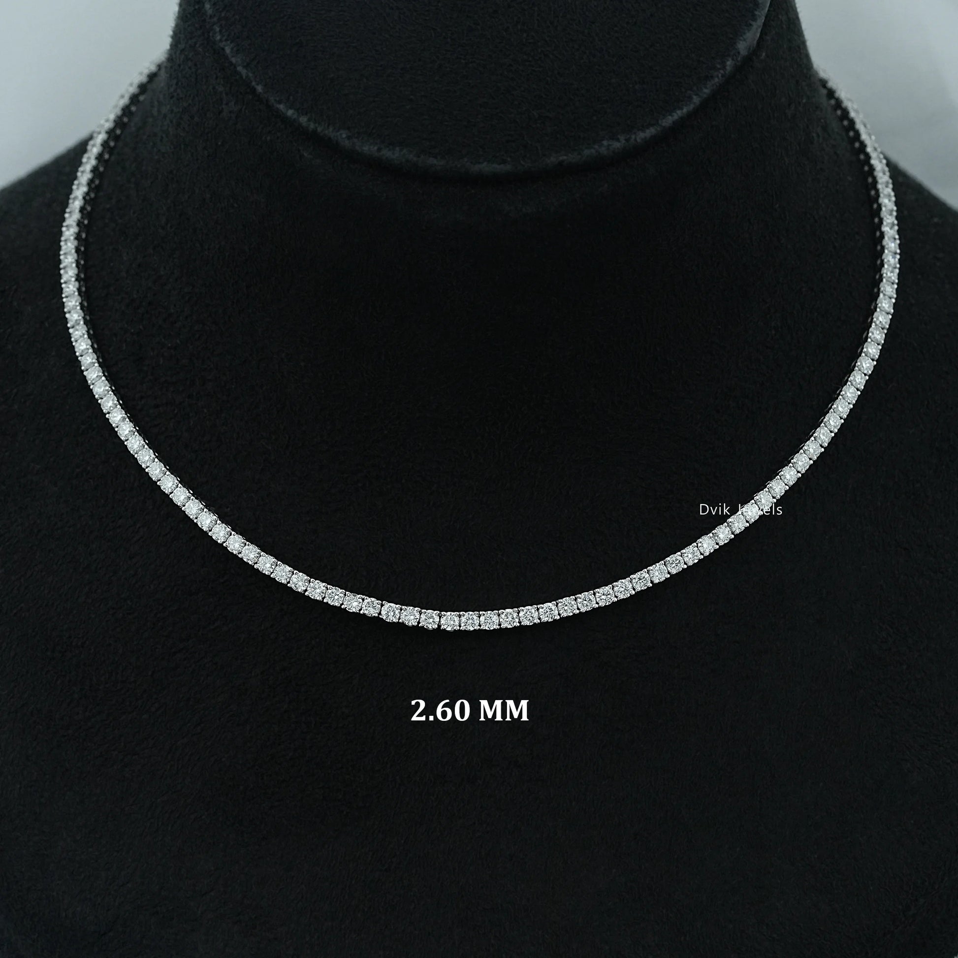 Slim Round Cut Lab Diamond Tennis Necklace Necklace