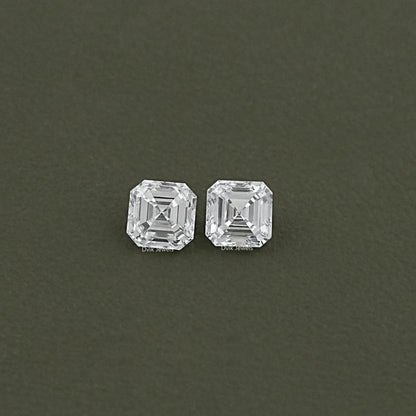 Brilliant Asscher Cut Lab Diamond Pair