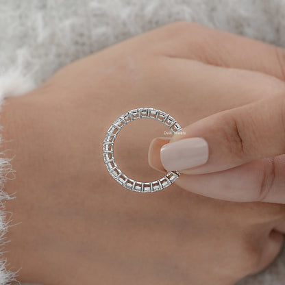 Stunning Emerald Cut Diamond Full Eternity Band