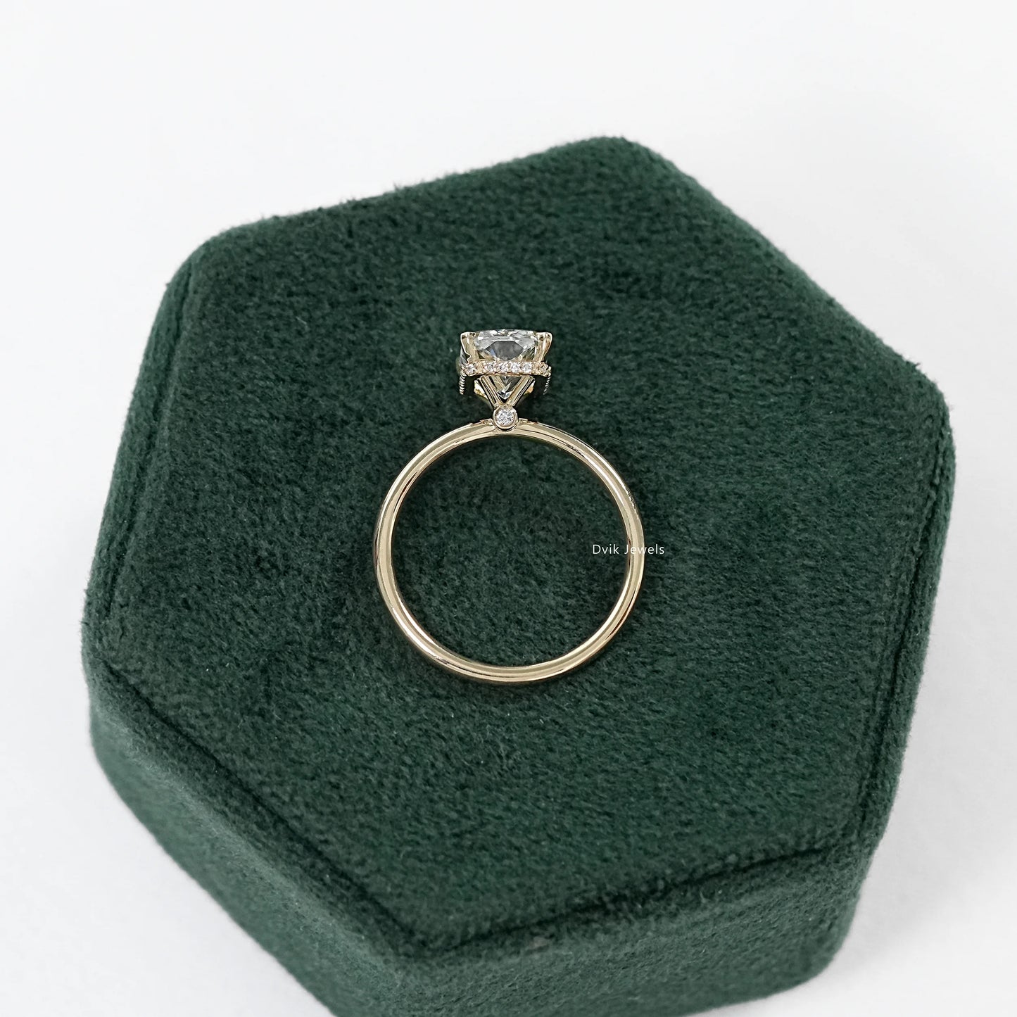 Hidden Halo Radiant Cut Diamond Engagement Ring