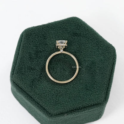 Hidden Halo Radiant Cut Diamond Engagement Ring