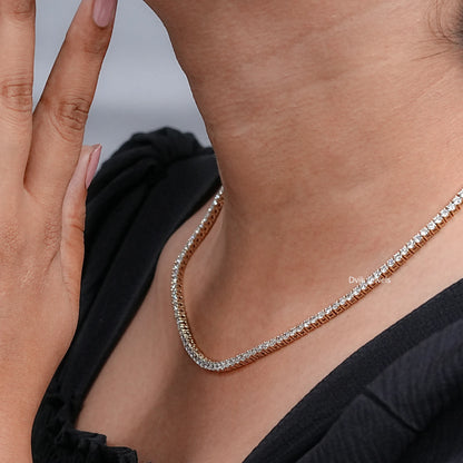 Brilliant Round Cut Lab Diamond Tennis Necklace Necklace