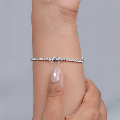 Elegant Round Lab Diamond Tennis Bracelet