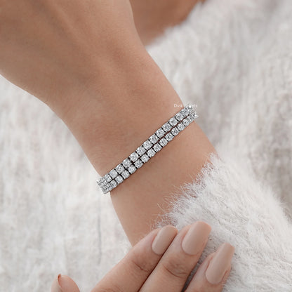 Brilliant Cut Round Lab Diamond Tennis Bracelet