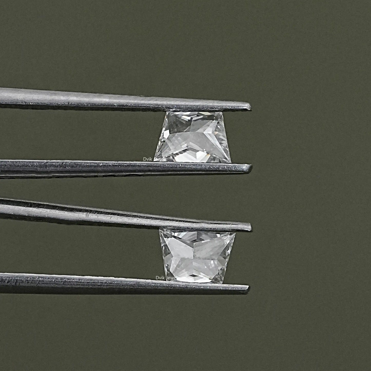 Brilliant Trapezoid Cut Lab Diamond Pair