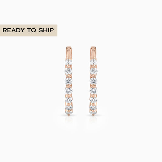 Brilliant Round Diamond Hoop Earrings