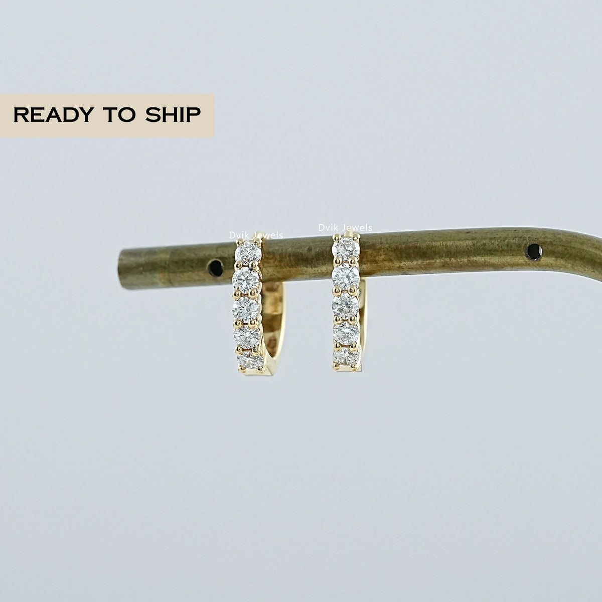 Lab Grown Brilliant Diamond Hoop Earrings