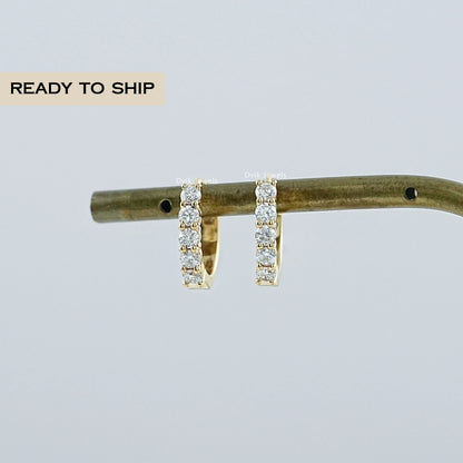 Lab Grown Brilliant Diamond Hoop Earrings