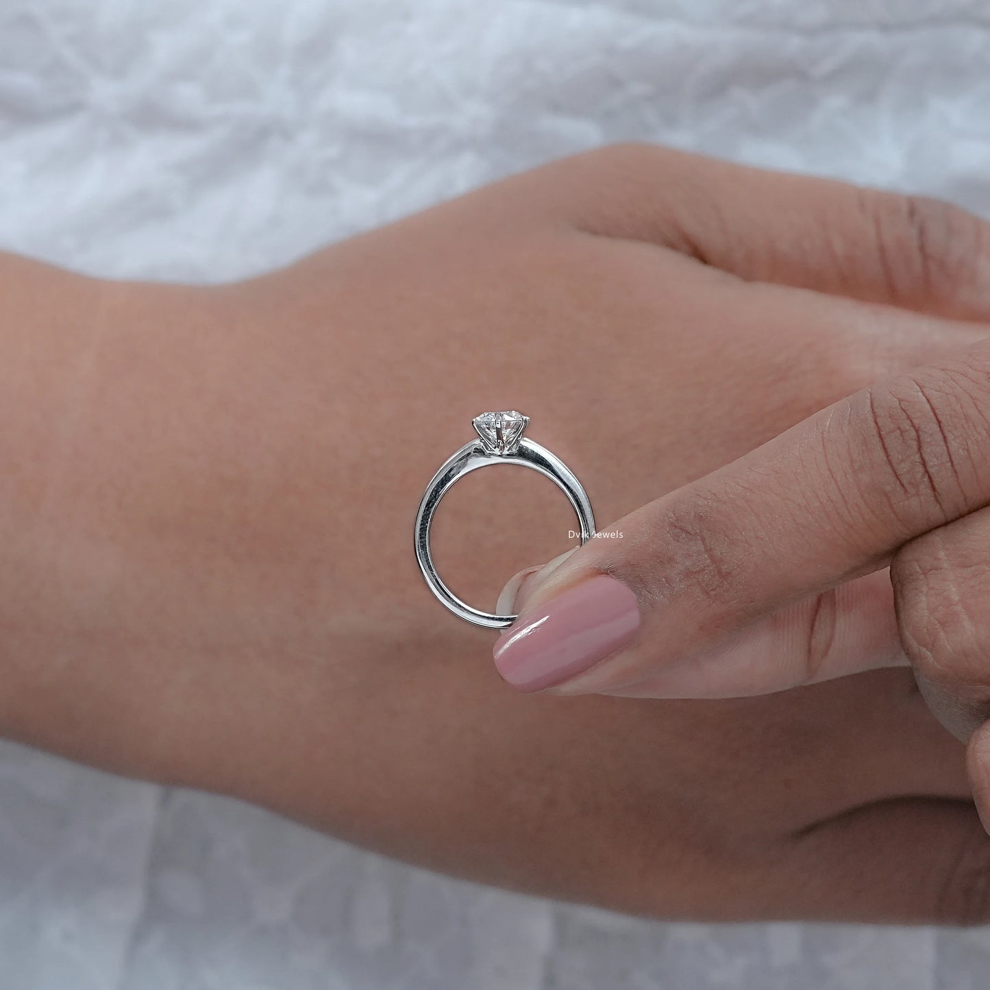 Round Diamond Solitaire Promise Ring