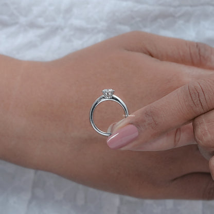 Round Diamond Solitaire Promise Ring