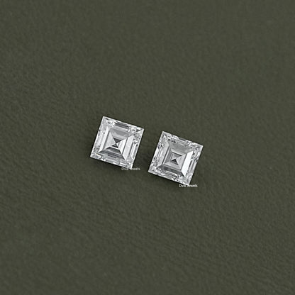 Antique Carre Cut Loose Diamond Pair