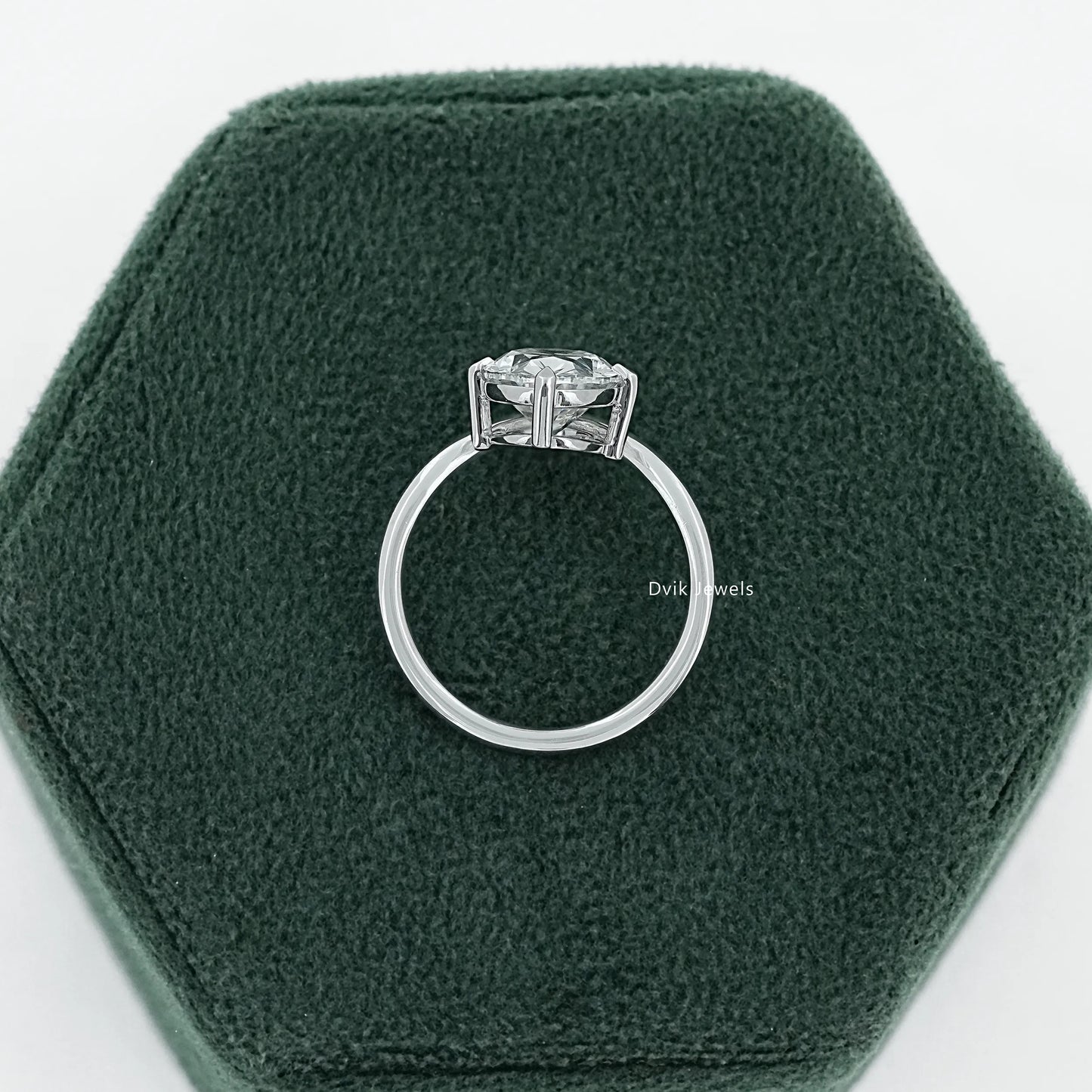 Oval Cut Lab Diamond Chevron Engagement Ring