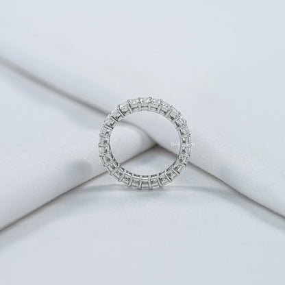 Stunning Emerald Cut Diamond Full Eternity Band