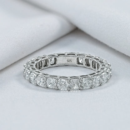 Cushion Cut Lab Diamond Full Eternity Band