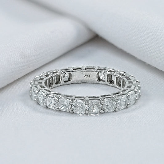 Cushion Cut Lab Diamond Full Eternity Band