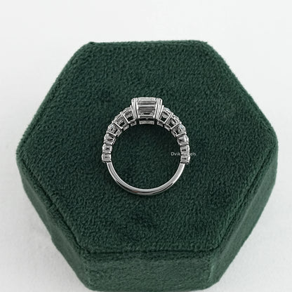 Emerald Cut & French Trapezoid Diamond Accent Ring
