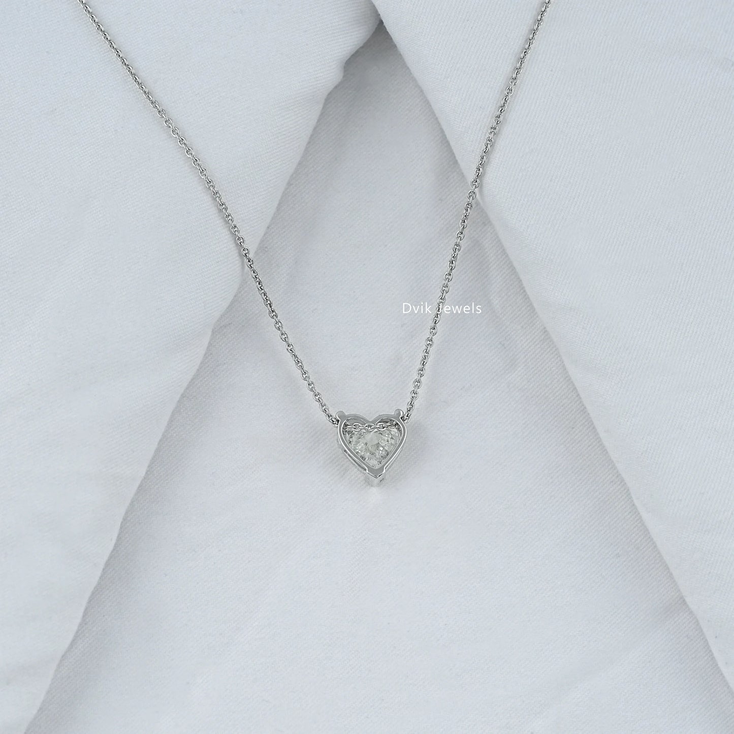 Heart Lab Grown Diamond Solitaire Pendant Pendant