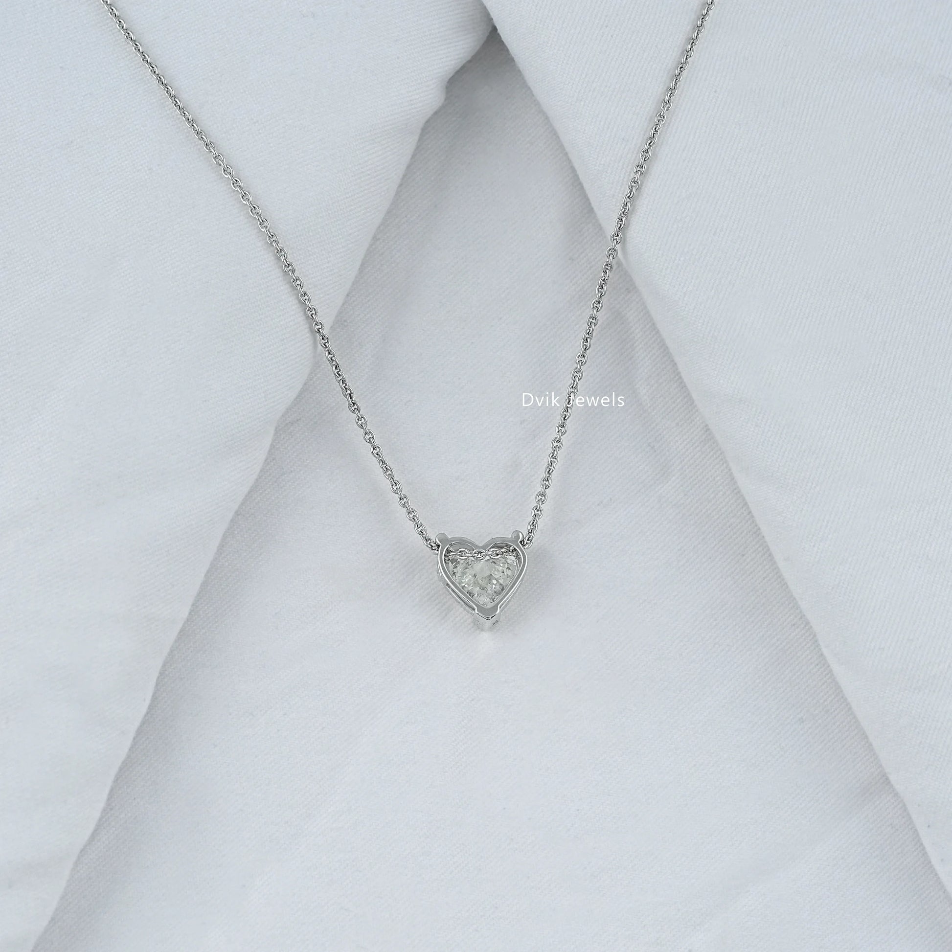 Heart Lab Grown Diamond Solitaire Pendant Pendant