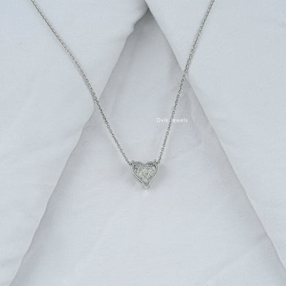 Heart Lab Grown Diamond Solitaire Pendant Pendant