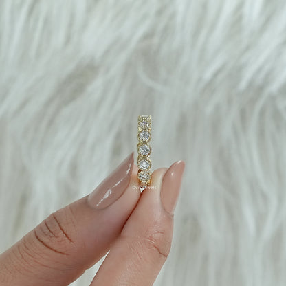 Hexagon Shape OEC Round Diamond Eternity Band