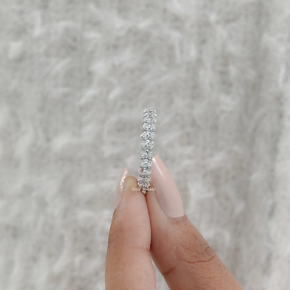 Oval Lab Diamond Eternity Wedding Band