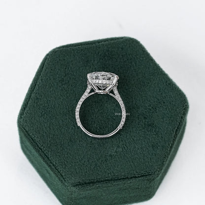 Classic Hidden Halo Oval Cut Diamond Ring
