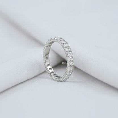 Oval Lab Diamond Full Eternity Wedding Band Band