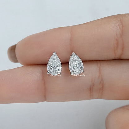 Pear Lab Grown Diamond Stud Earring