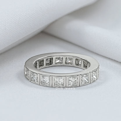 Princess Cut Diamond Channel Set Eternity Band