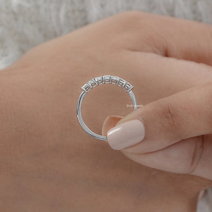 Radiant Cut Seven Stone Half Eternity Diamond Ring