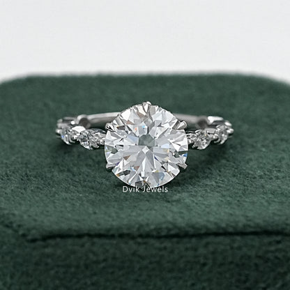 Hidden Halo Lab Diamond Engagement Ring