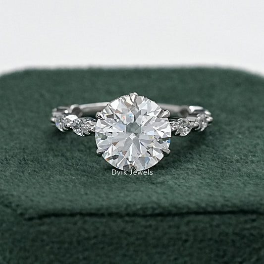 Hidden Halo Lab Diamond Engagement Ring